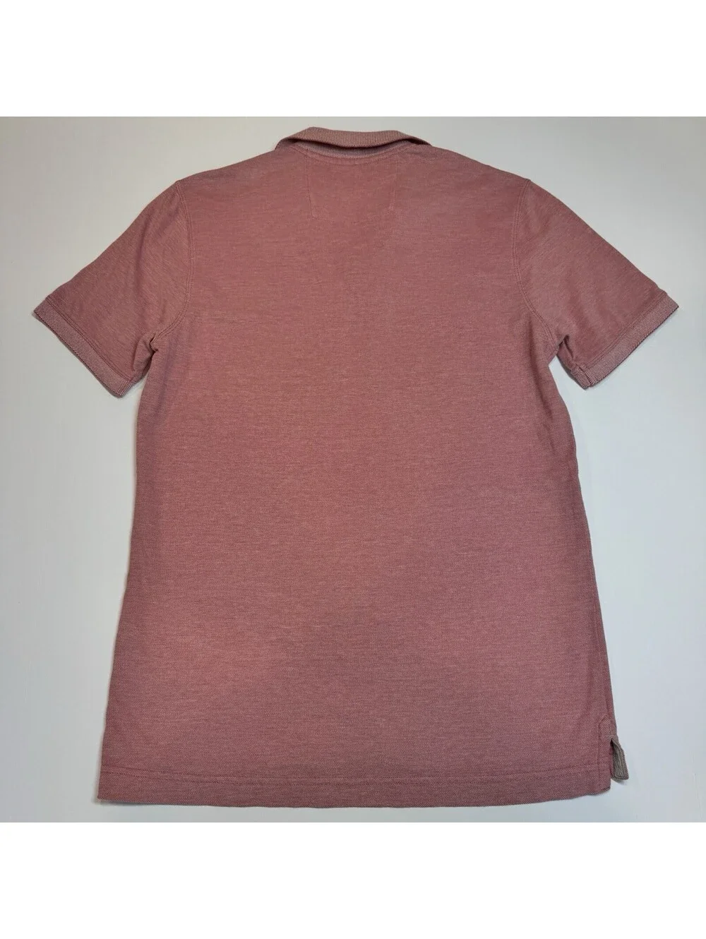 Banana Republic Mens Polo Shirt Size Small Coral 2 Button Short Sleeve Collared